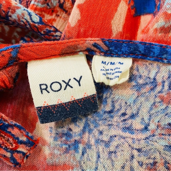 Roxy Crinkle Cotton T Back Beach Dress Size M - Picture 9 of 12